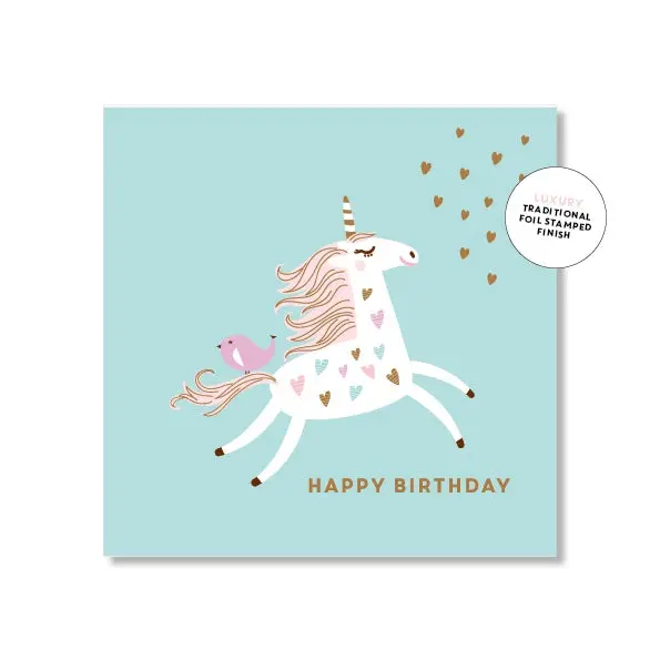 Just Smitten Mini Gift Card - Minty Unicorn 1