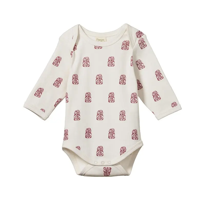 Nature Baby - Long Sleeve Body Suit - Tiki Print 1