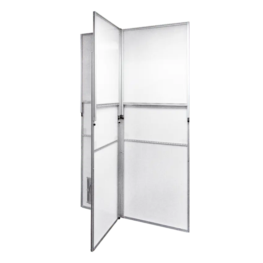 Abatement Agshield-Ti Aire Guardian® Shield T Connection, Inward Facing, 84”/123" Adjustable Height 1