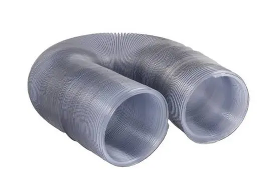 Abatement Clear Heavy Duty Pvc Flex Duct, Wire Reinforced - Pn : H2030-08 1