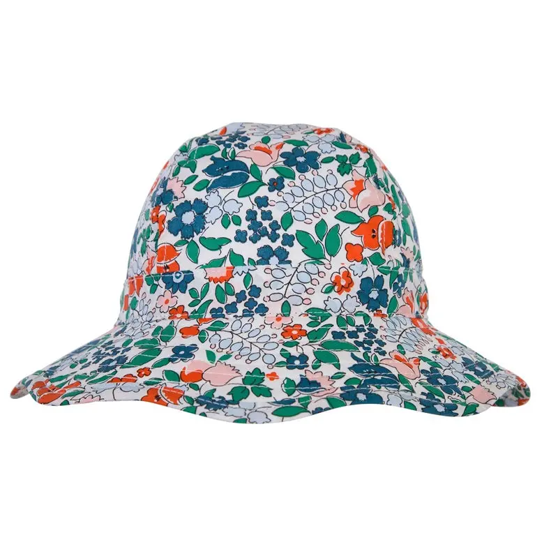 Acorn - Evergreen Wide Brim Infant Hat - Floral 1