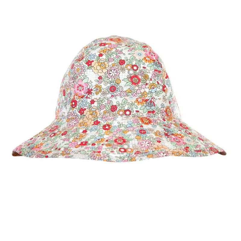 Acorn - Margot Wide Brim Infant Hat - Pink Floral 1