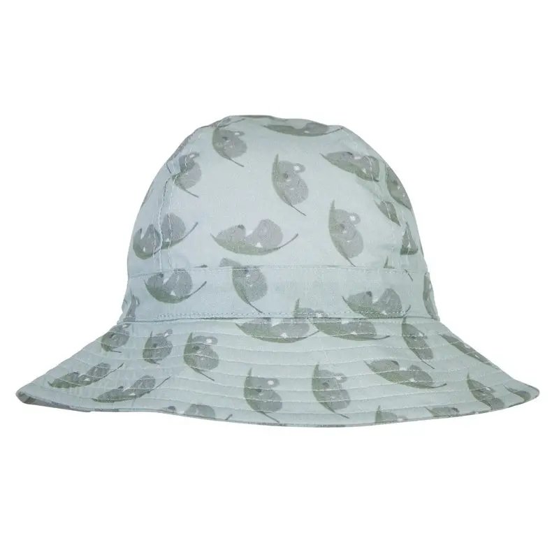 Acorn - Sleepy Koala Wide Brim Infant Hat - Green & Grey 1