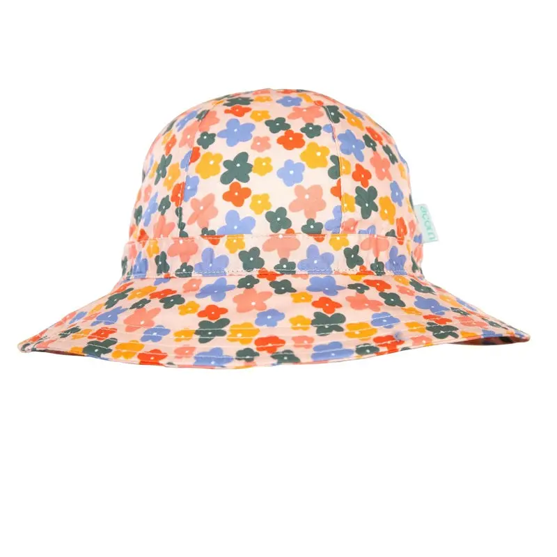 Acorn - Flower Field Wide Brim Sunhat - Peach & Multi 1