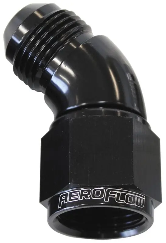 -10An 45° Full-Flow Swivel Fitting – Af542-10Blk, Male/Female Flare Design 1
