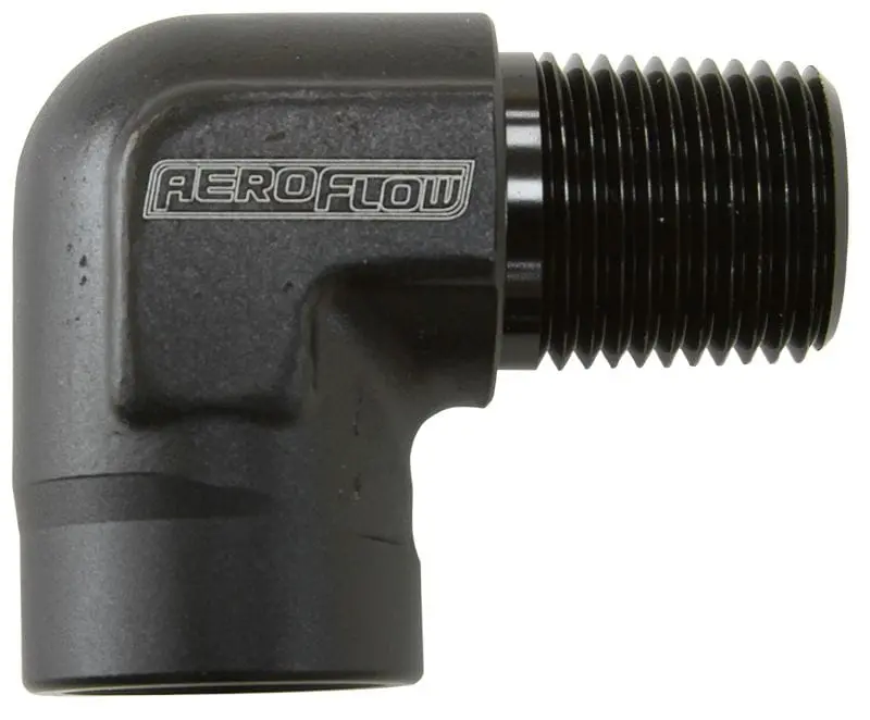 3/8" Npt 90° Female-To-Male Fitting – Af914-06Blk Black Anodized 1