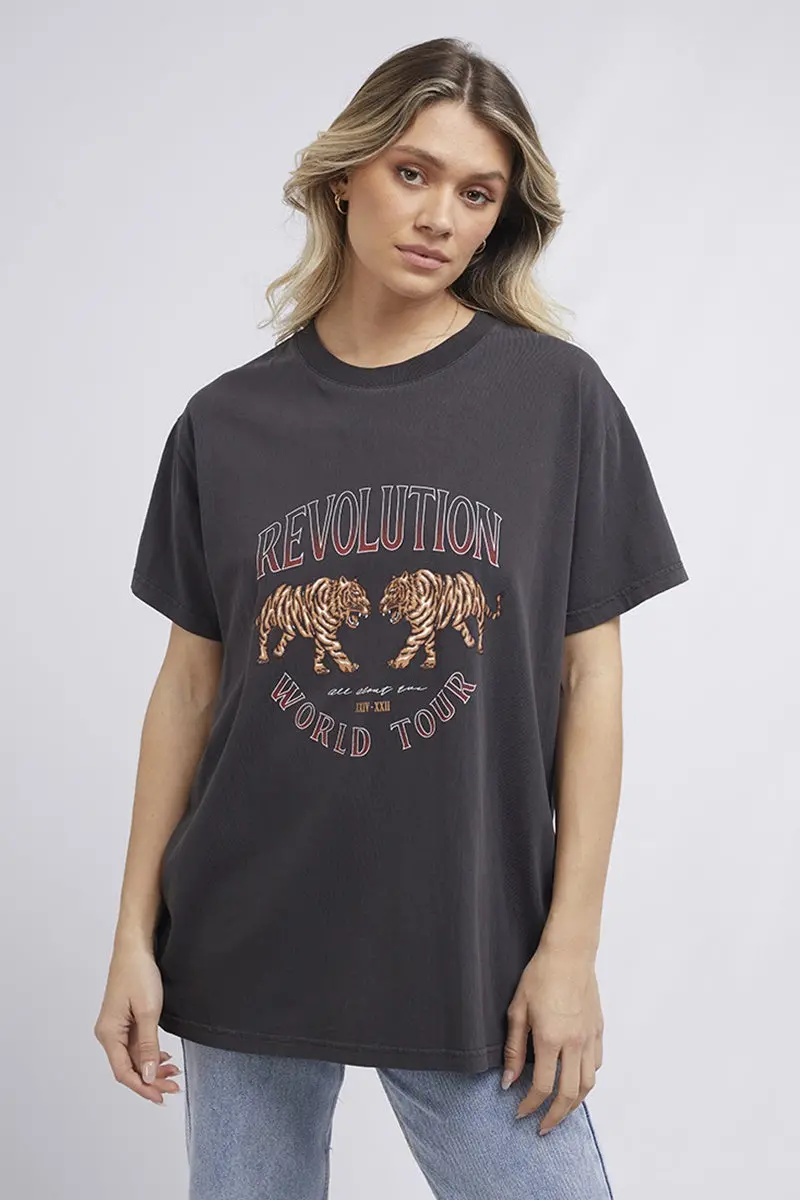 All About Eve - Revolution Tee - Charcoal 1