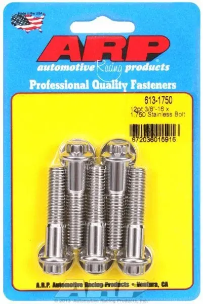 5-Piece Stainless Steel 12-Point Bolt Kit – Corrosion-Resistant, Ar613-1750 1