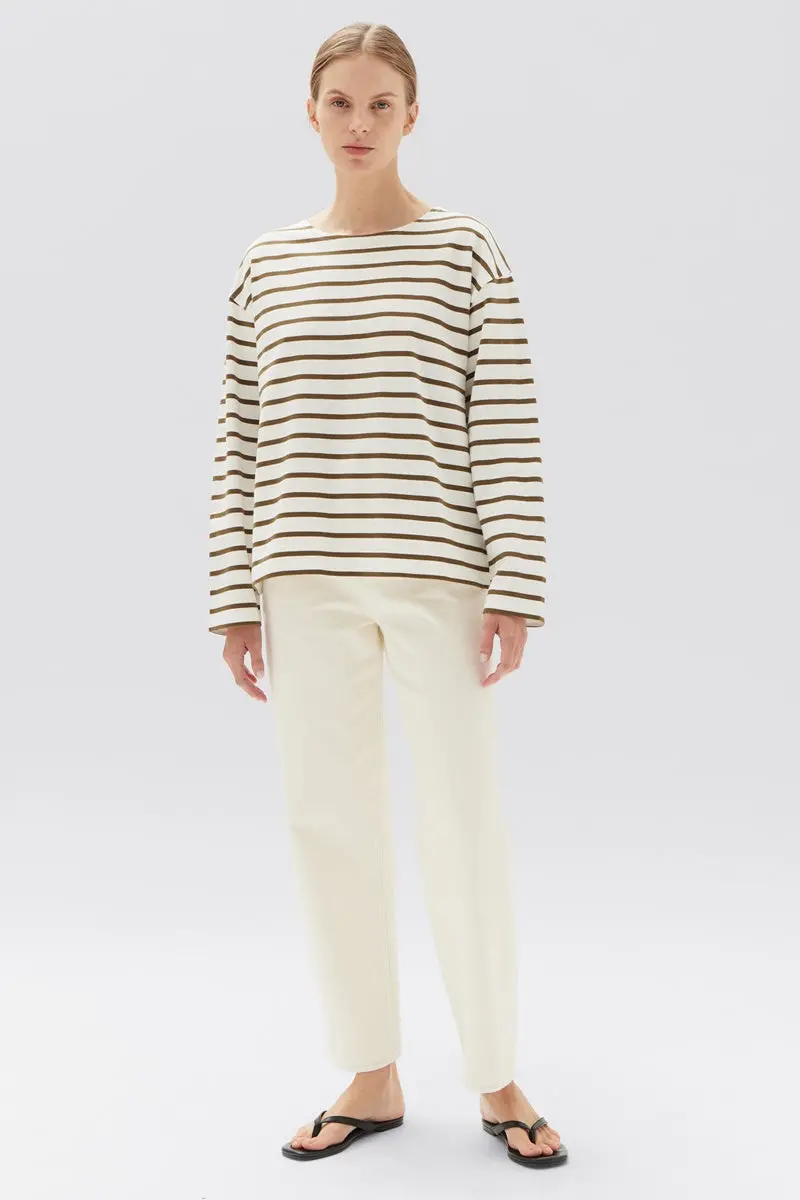 Assembly Label - Bateau Long Sleeve Tee - Teepea/White 1