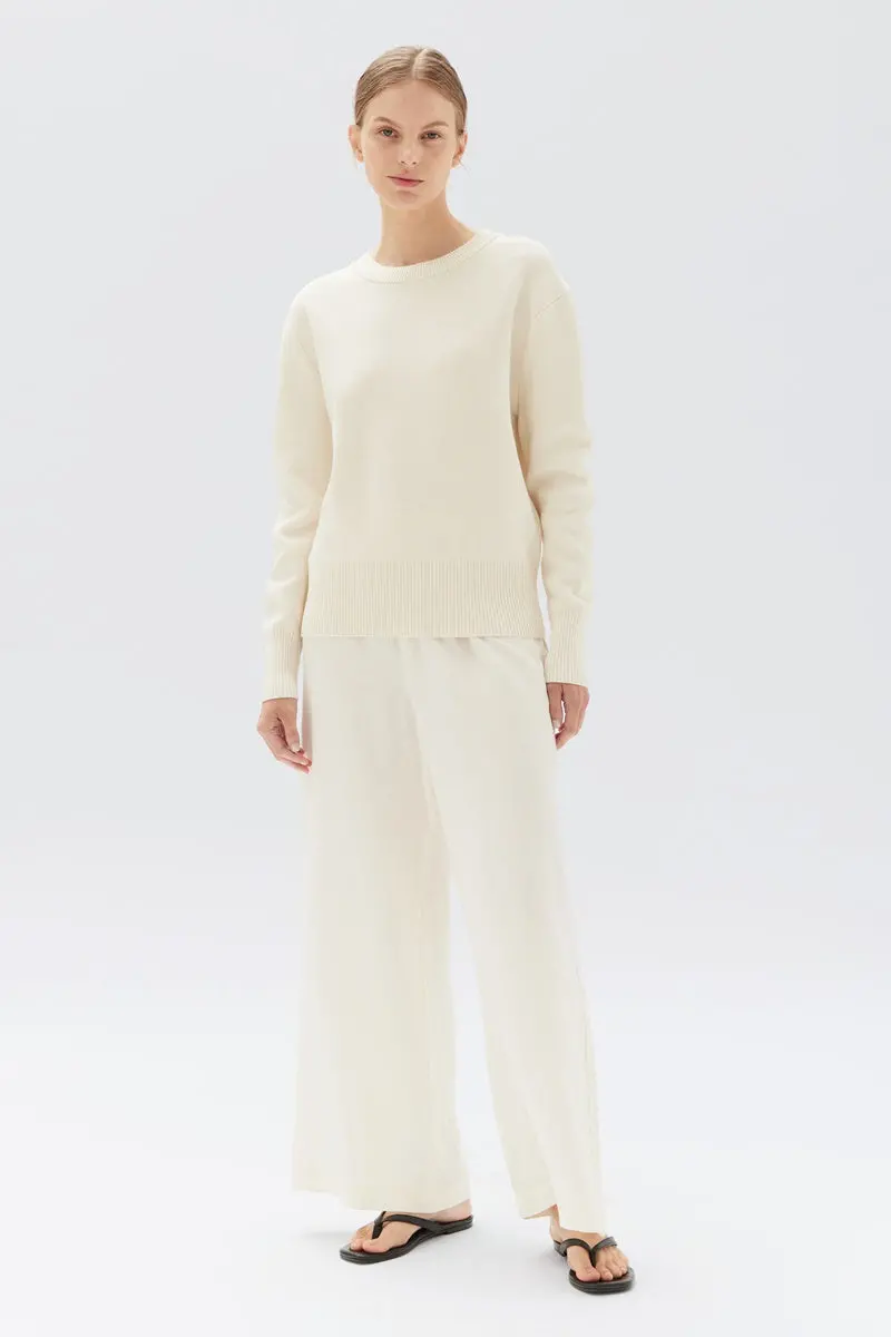 Assembly Label - Niam Cotton Crew - Antique White 1