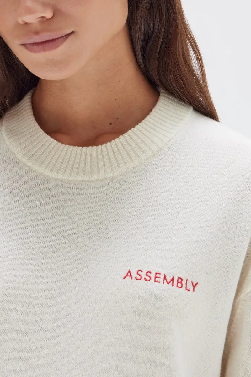 Assembly Label - Pax Wool Knit - Cream/Red 3