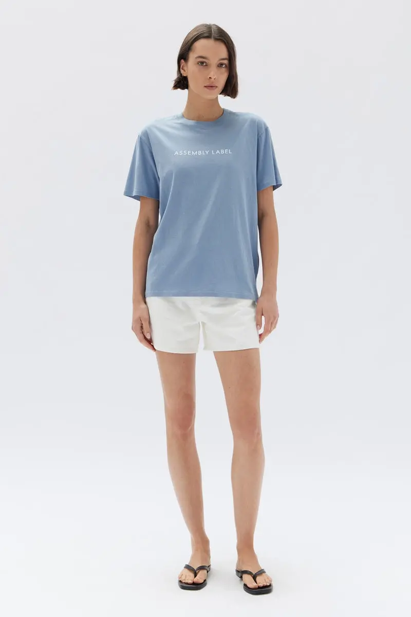 Assembly Label - Everyday Organic Logo Tee - Glacial/White 1