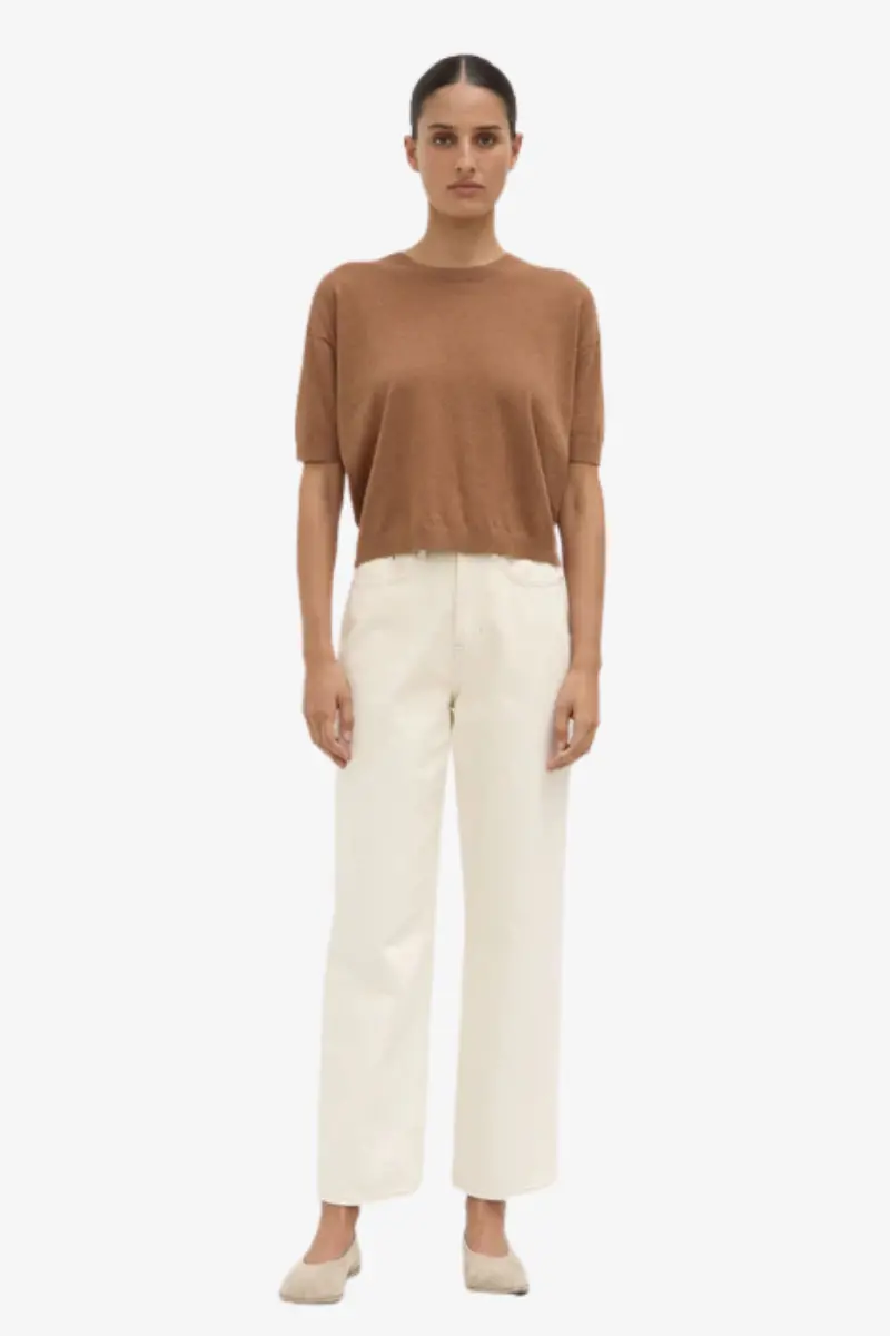 Assembly Label - Vanya Cotton/Cashmere Tee - Bronze 1