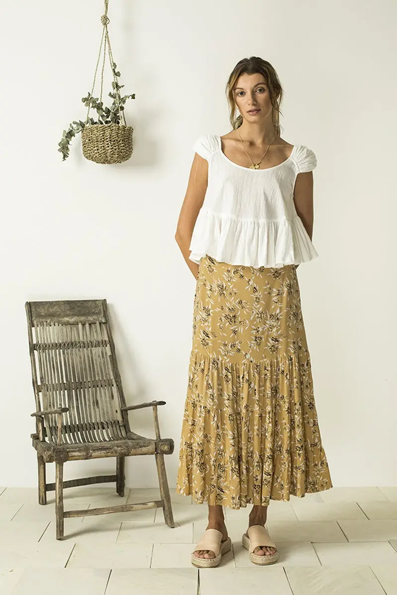 Bird & Kite - Raquel Skirt - Cottage Garden Amber 1