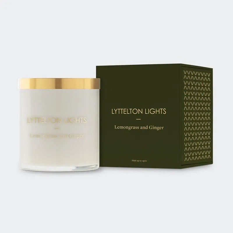 Lyttelton Lights- Large Candle - Lemongrass & Ginger 1
