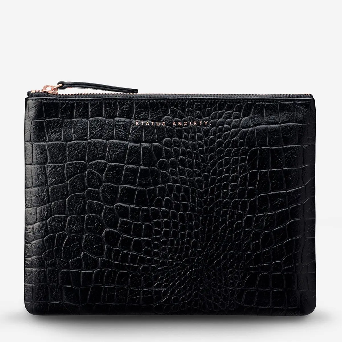 Status Anxiety - Fake It - Black Croc Emboss 1