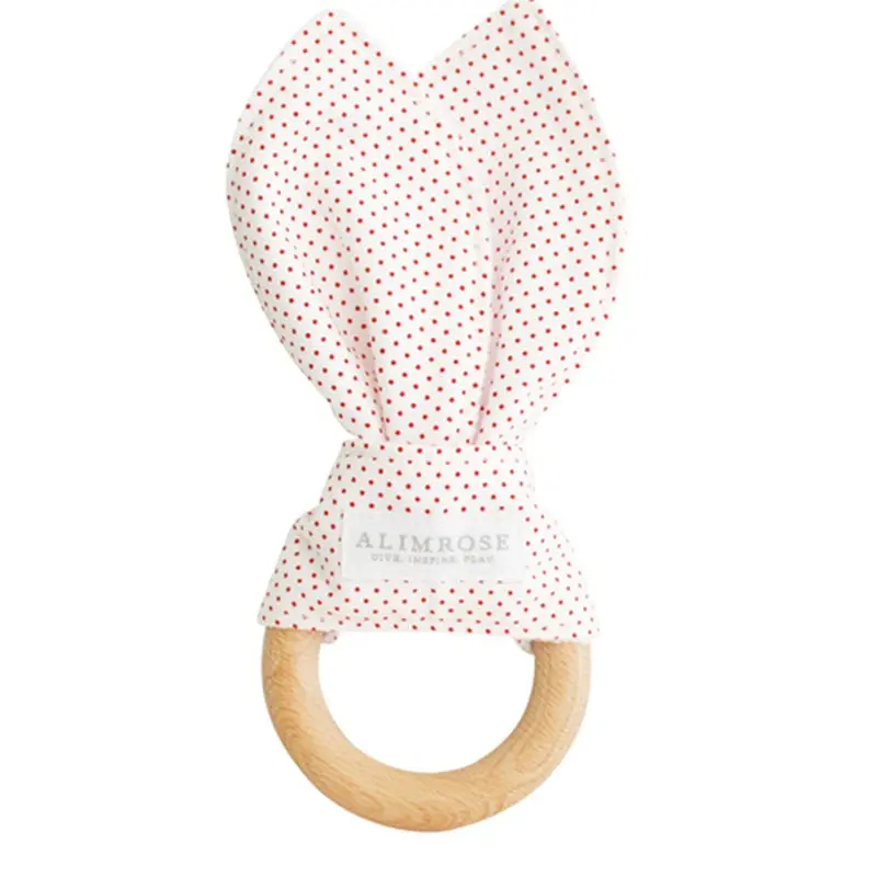 Alimrose - Bailey Bunny Teether - Red Spot 1