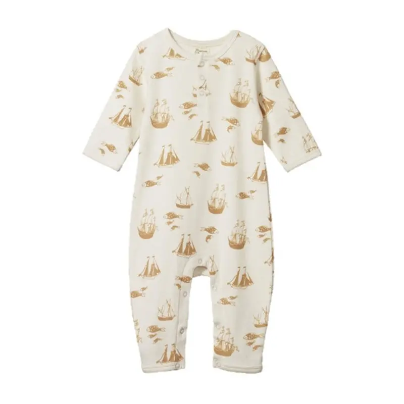 Nature Baby - Henley Pyjama Suit - Voyage Sleepwear Print 1