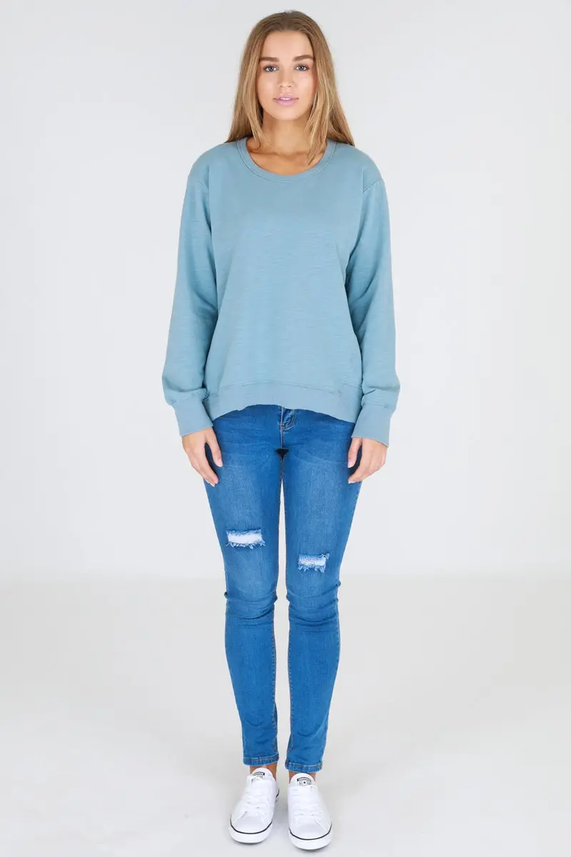 3Rd Story - Newhaven Sweater - Duck Egg Blue 1