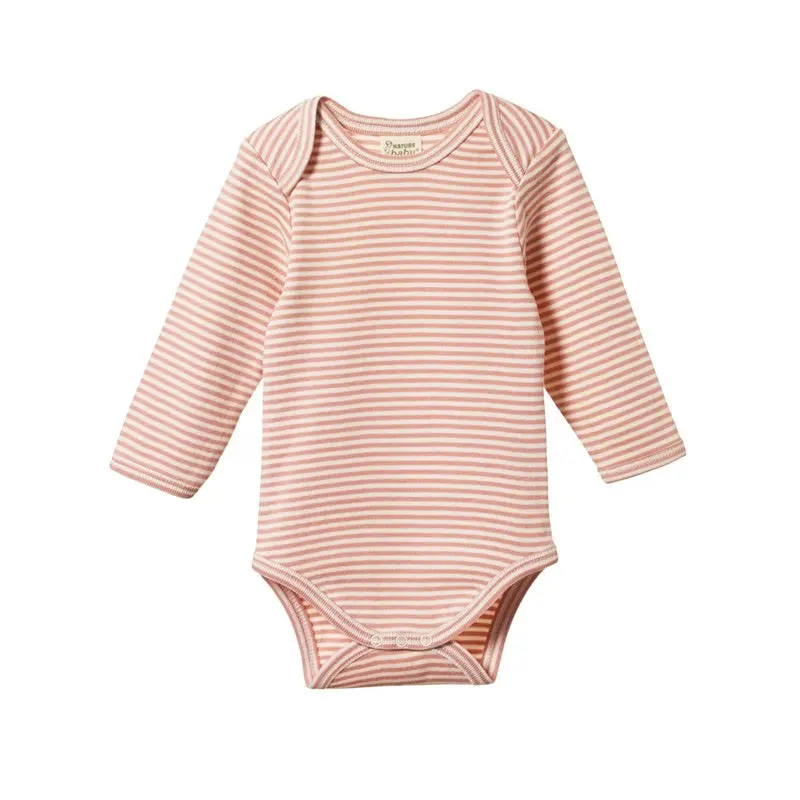 Nature Baby - Long Sleeve Body Suit - Tulip Stripe 1