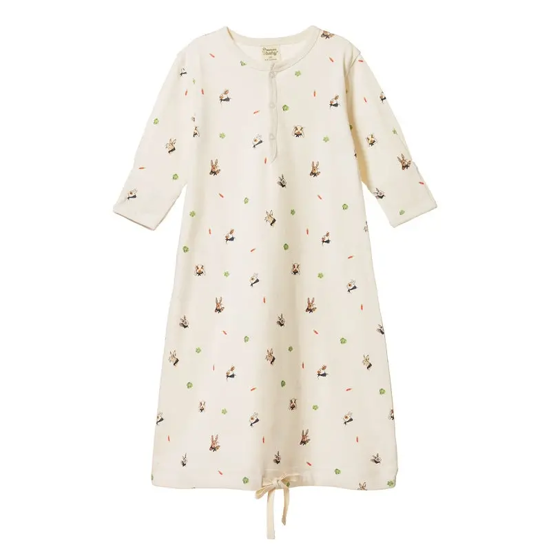 Nature Baby - Sleeping Gown - Bunny Garden Print 1