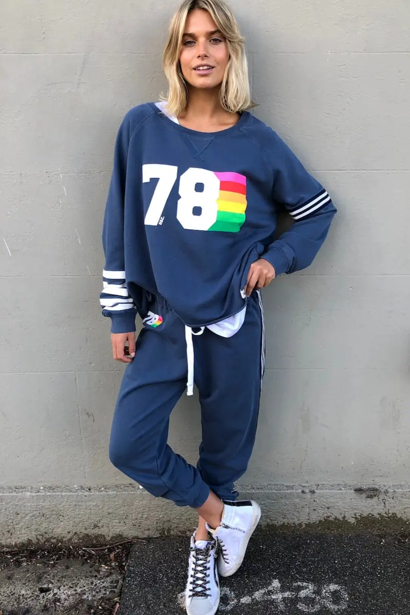 Hammill & Co - Retro Track Pant - Navy 1