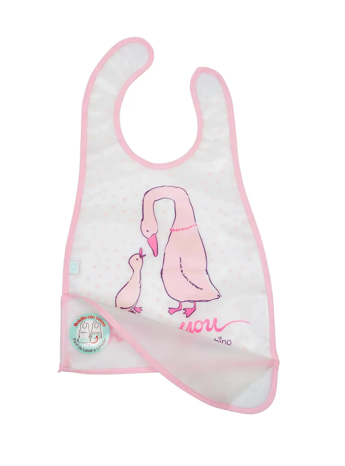 Babero De Alimentacion Patos Blanco, Bambino 1