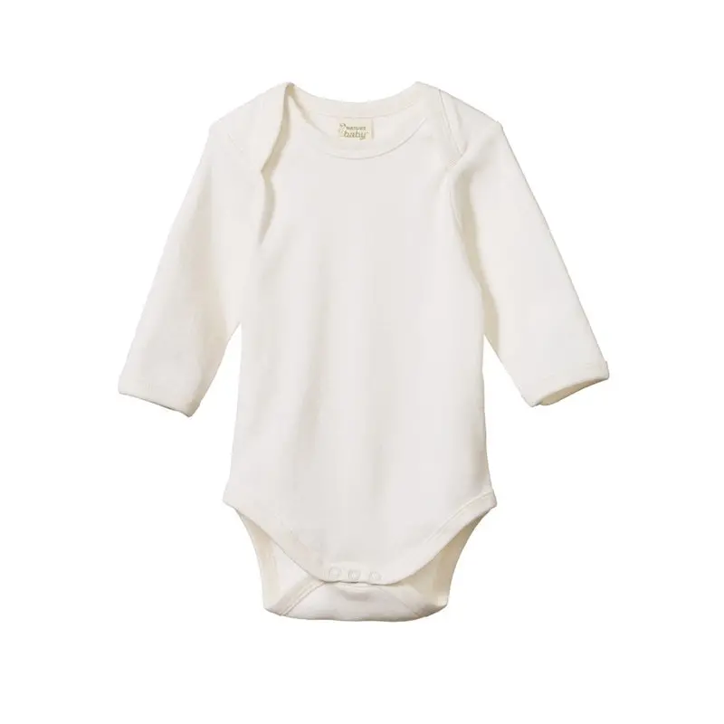 Nature Baby - Long Sleeve Body Suit - Natural 1