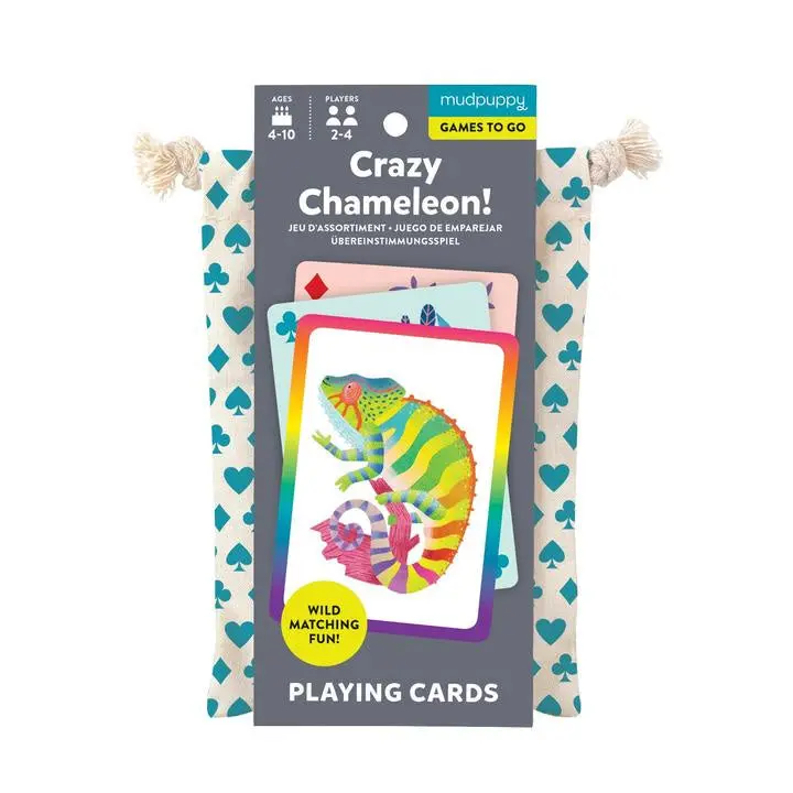 Mudpuppy - Crazy Chameleon! Playing Cards To Go 1