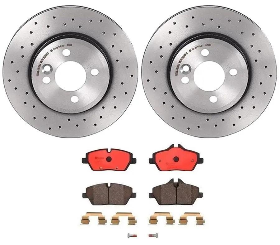 Brembo Ktx0048 Front Disc Brake Pad And Rotor Kit 1