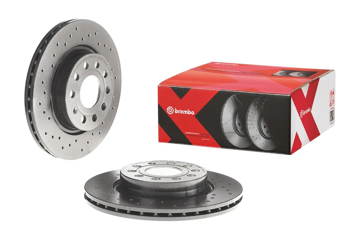 Brembo Uv-Coated Brake Rotors – Corrosion-Resistant, Slotted & Drilled (09.9167.1X) 1