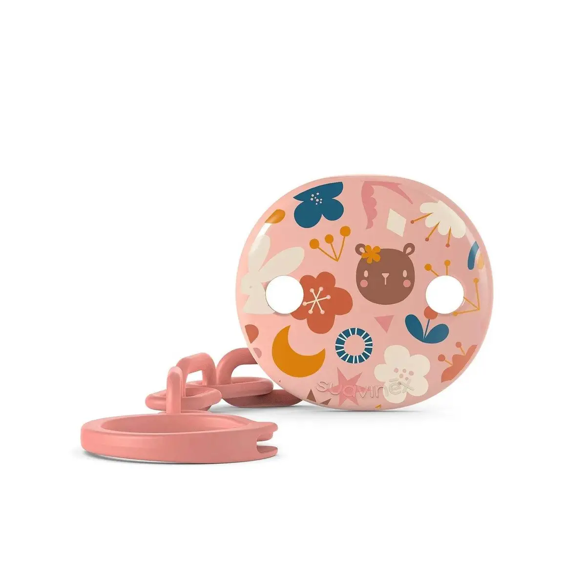 Broche Pinza Con Cinta Forest Rosa, Suavinex 1