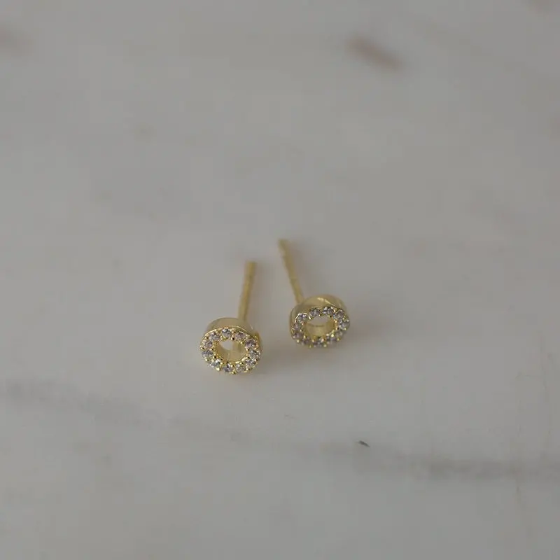 Sophie - Sparkle Oh Studs - Gold/Clear 1