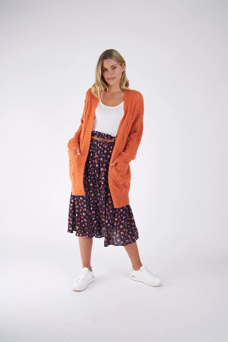Sass - Grace Cardigan - Papaya 1