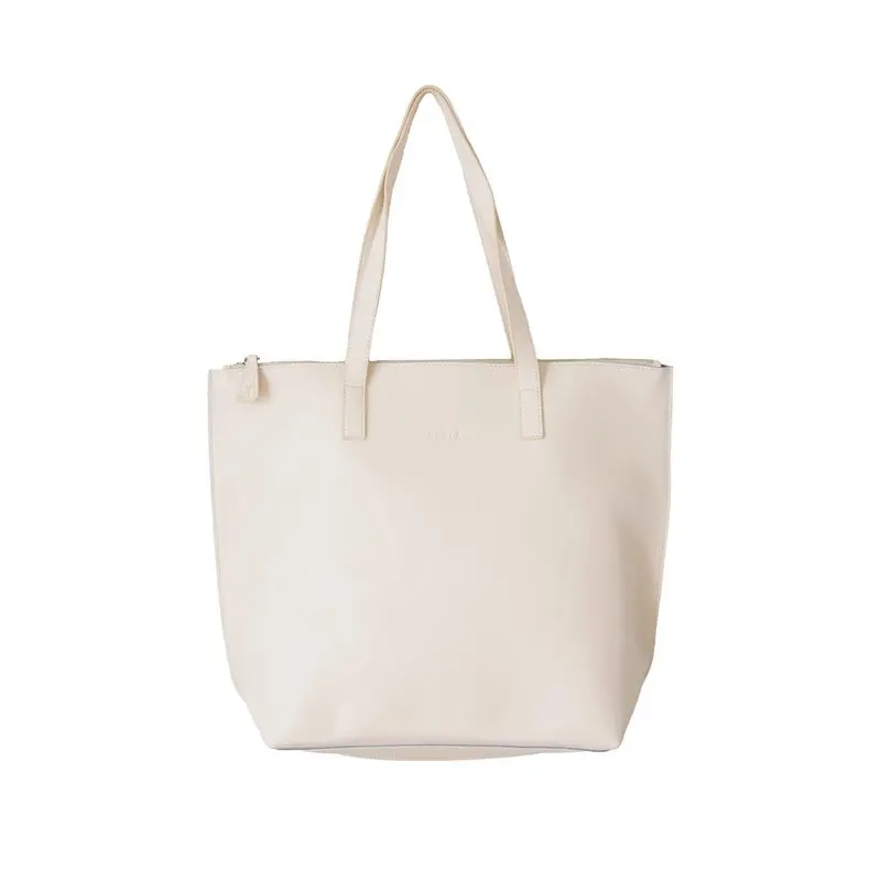 Hoopla - Large Zip Tote - Cream 1