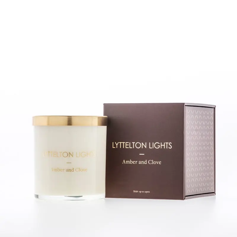 Lyttelton Lights -Medium Candle - Amber & Clove 1