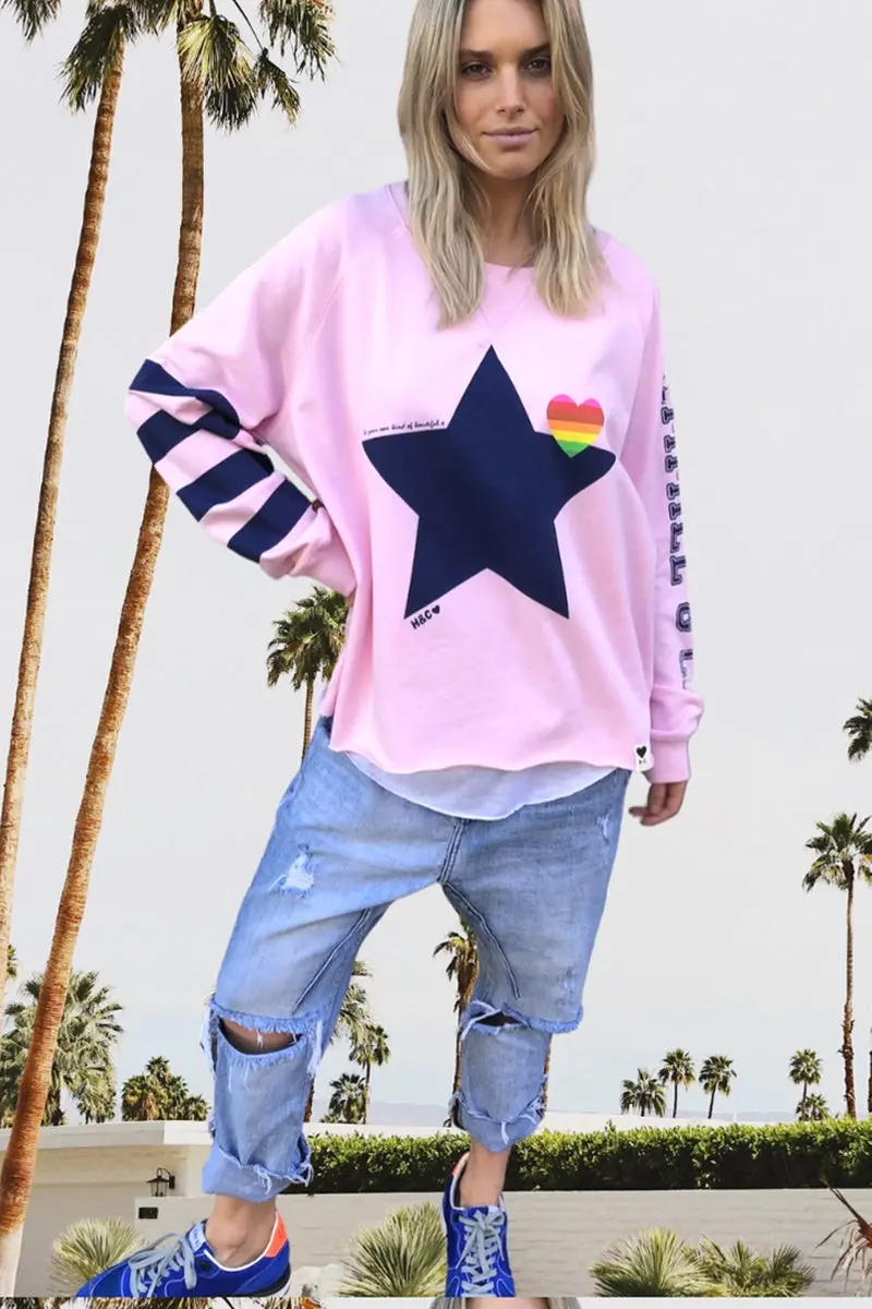 Hammill & Co - Retro Summer Sweat - Pink 1