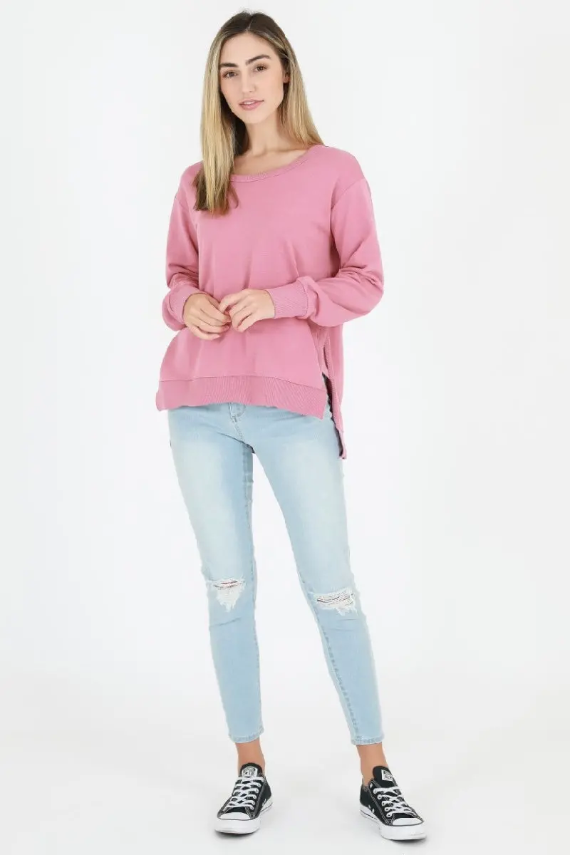 3Rd Story - Ulverstone Sweater - Tango Pink 1