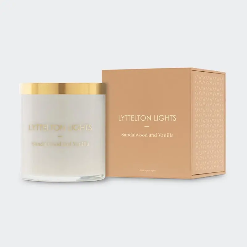 Lyttelton Lights - Large Candle - Sandalwood & Vanilla 1