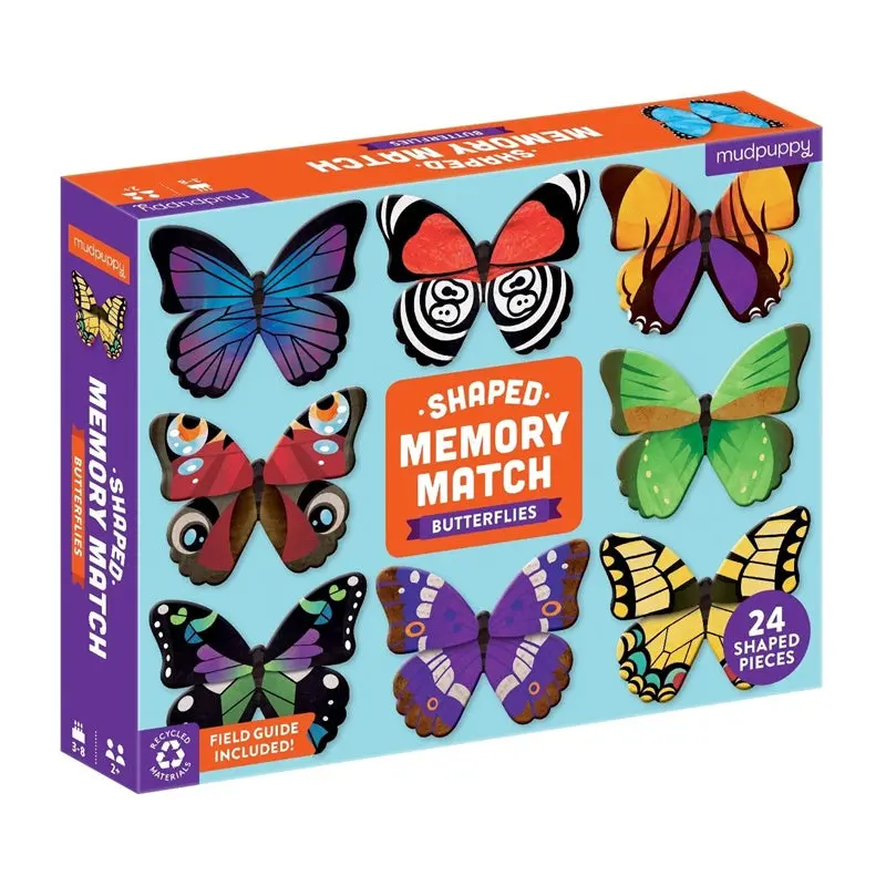 Mudpuppy - Butterflies Shaped Memory Match 1