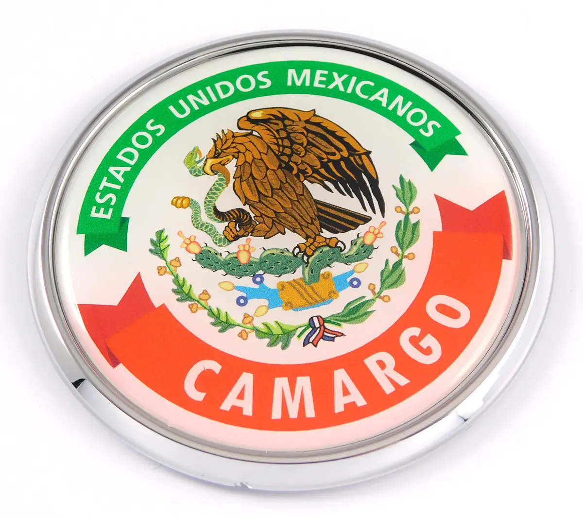 Camargo Mexico Mexican State Car Chrome Round Emblem Decal 3D Badge 2.75" 1