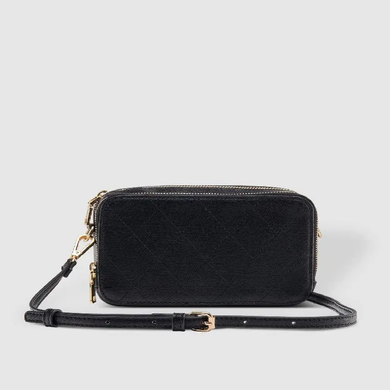 Louenhide - Cassidy Lizard Crossbody Bag - Black 1