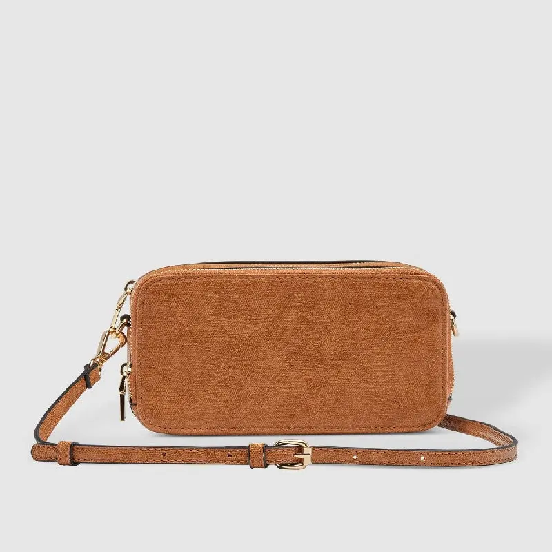 Louenhide - Cassidy Lizard Crossbody Bag - Caramel 1