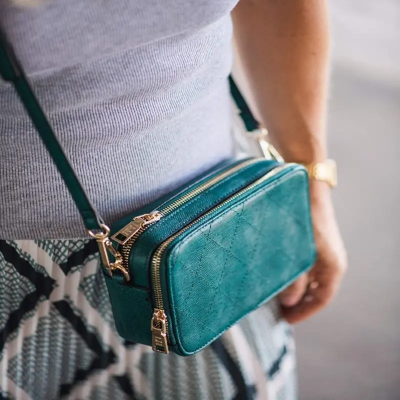 Louenhide - Cassidy Lizard Crossbody Bag - Teal 2