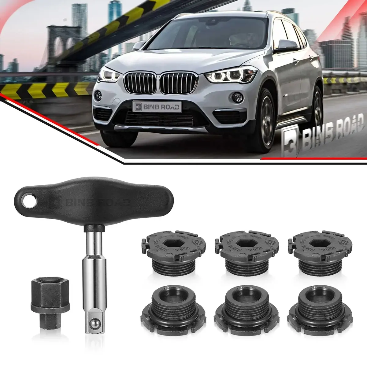 11137605018 1 Set Engine Oil Pan Drain Plug With Install Tool 1