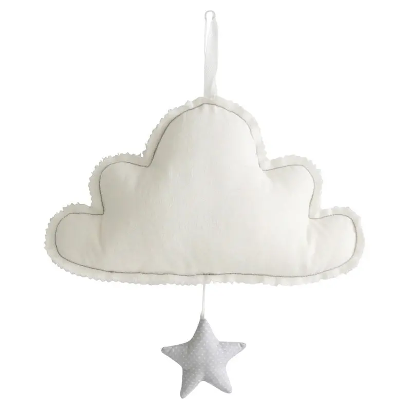 Alimrose - Sleepy Time Cloud Musical Mobile - Ivory & Grey 1