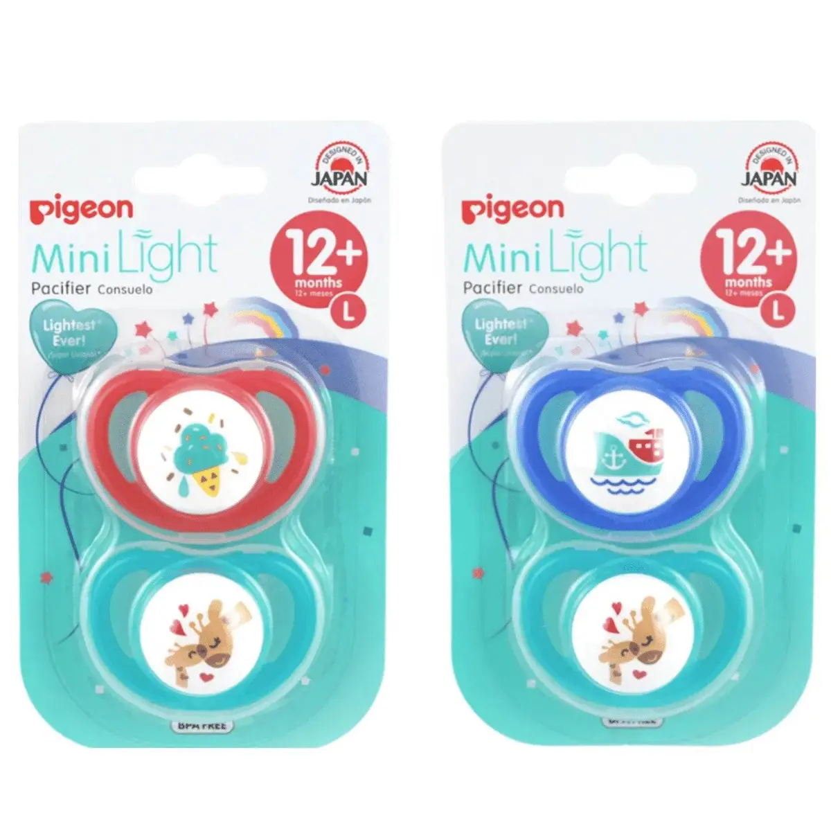 Chupete Pigeon Odontológico Talla L, 2 Unids (12 + Meses) Rojo Verde 1