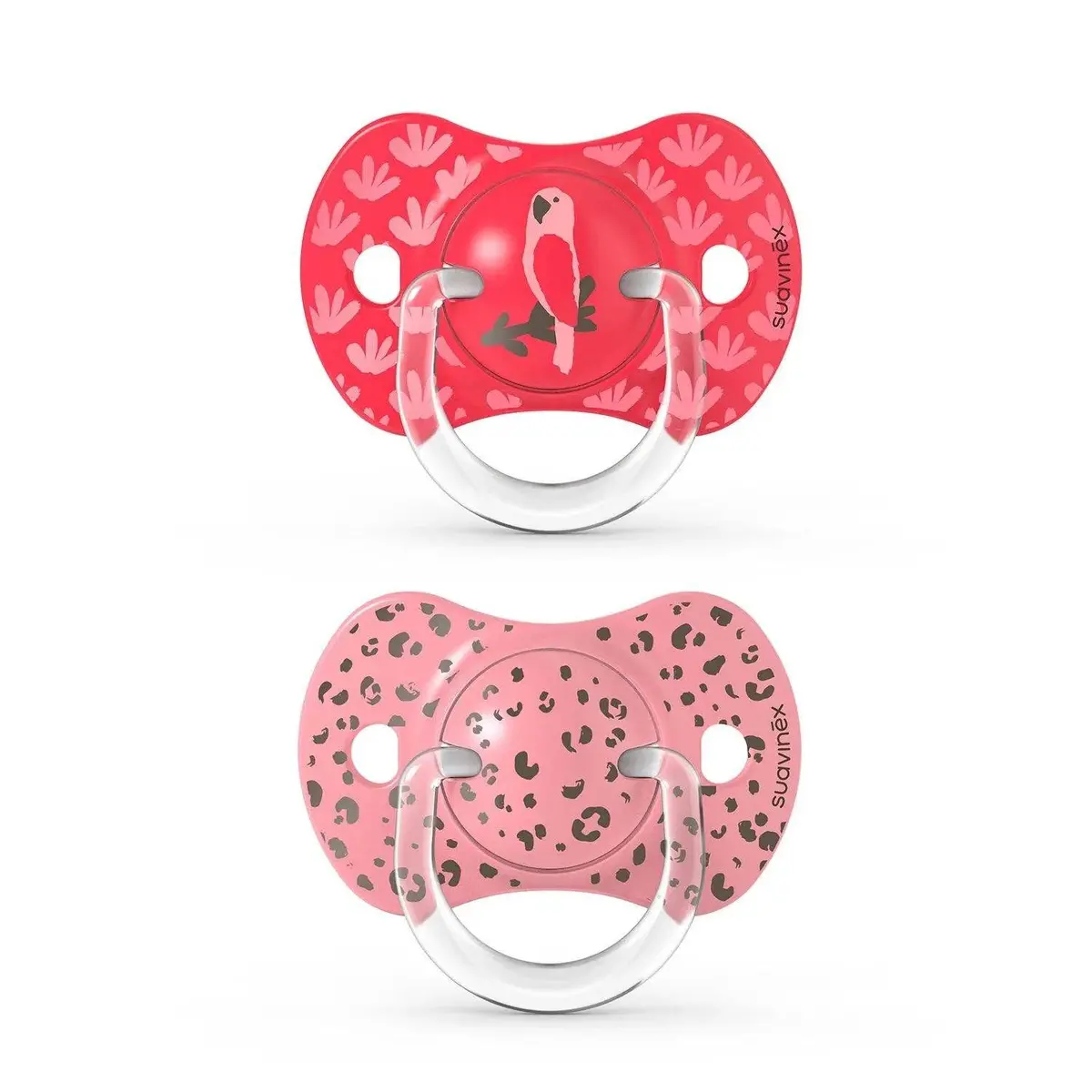 Chupete Tetina Fisiologica Silicona Sx Pro +18M Print Rosa, Suavinex 1