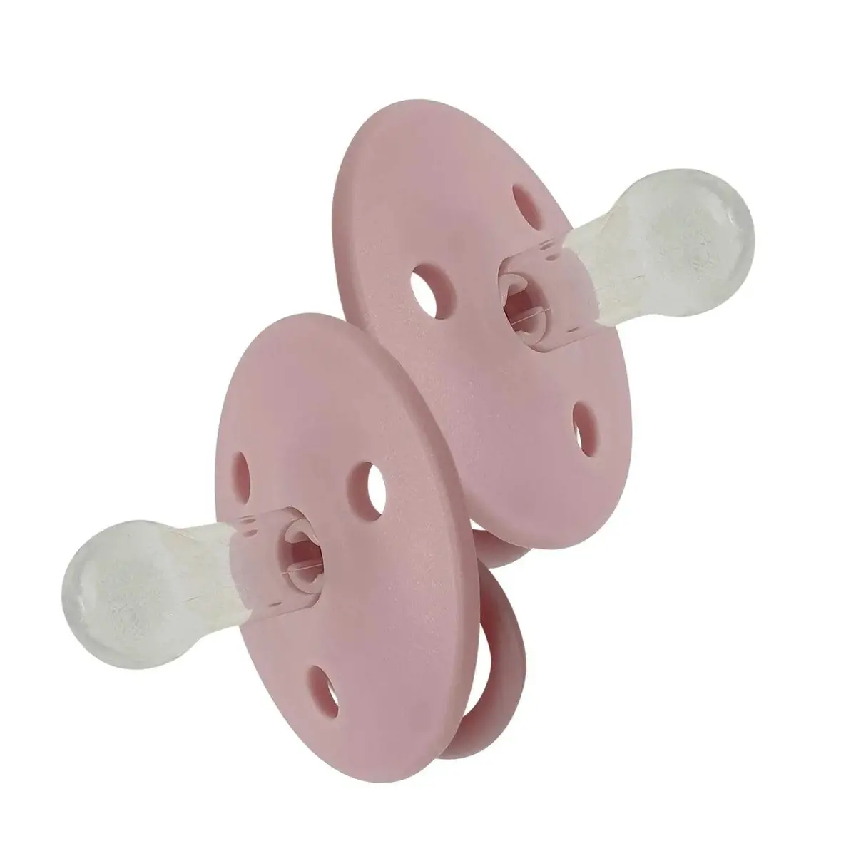 Chupetes Redondos Rosado Silicona 0M+ 2 Uns, Mininor 1