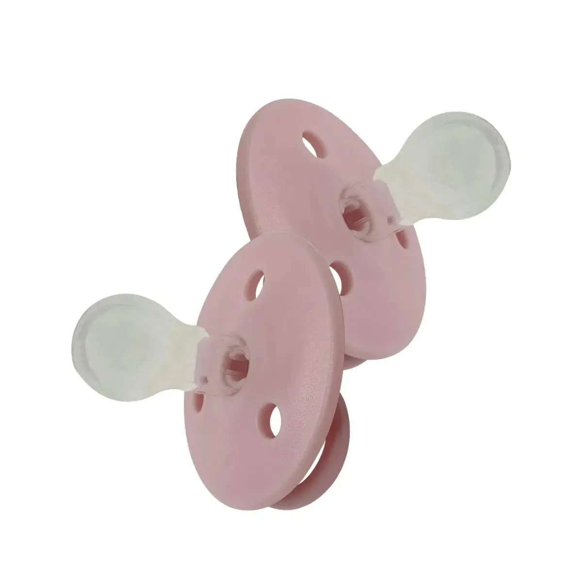Chupetes Redondos Rosado Silicona 6M+ 2 Uns, Mininor 1